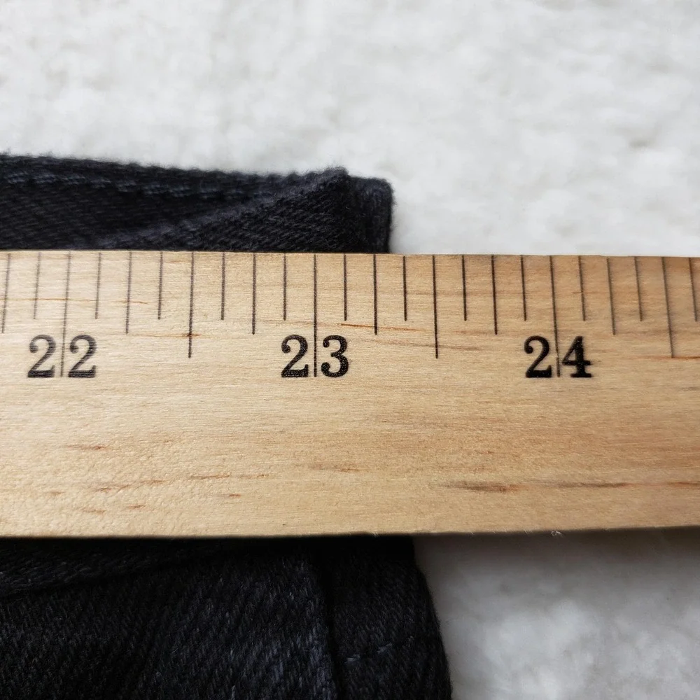 Rustler Jeans Mens 48x30 Black Relaxed Fit Straight Leg Denim Pants 87619CB